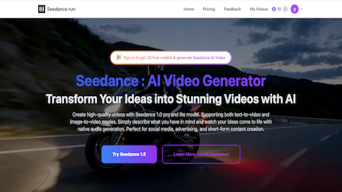 Seedance screenshot and logo
